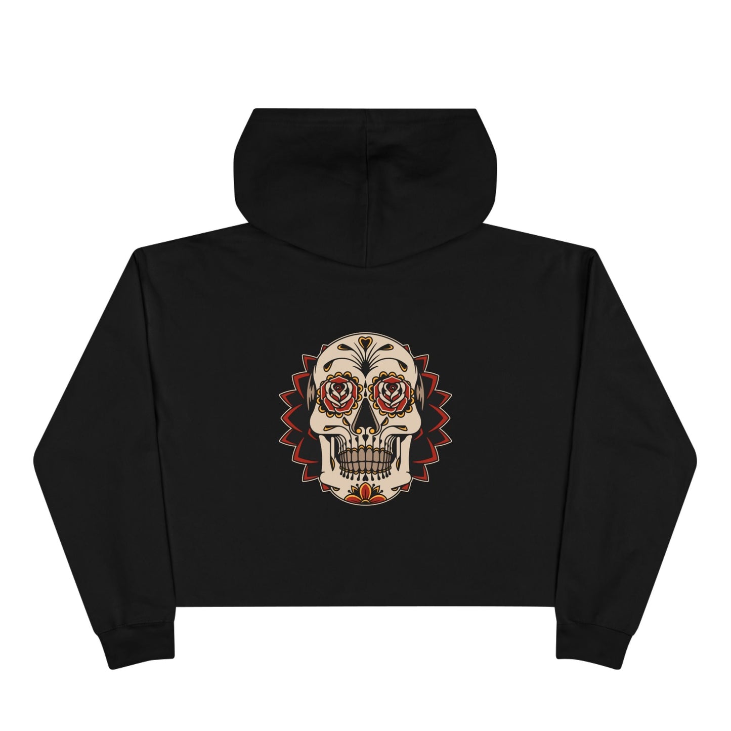 Liebe Calavera Rosa Crop Hoodie