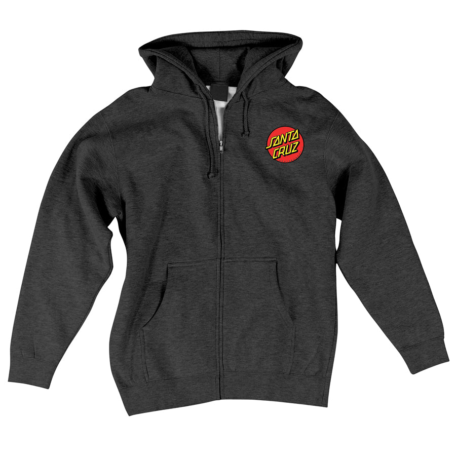 Santa Cruz Classic Dot Zip Up Heavyweight Hooded Sweatshirt - Bow Shock Marketplace