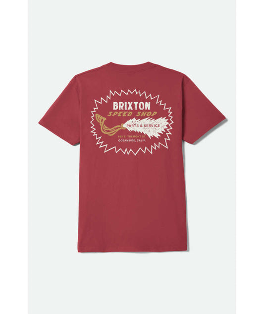 Brixton Mavis Robust Red Worn Wash Standard S/s Shirt