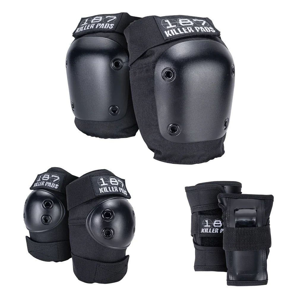 187 Killer Pads 6-Pack Adult Pad Set Combo - Black - Bow Shock Marketplace