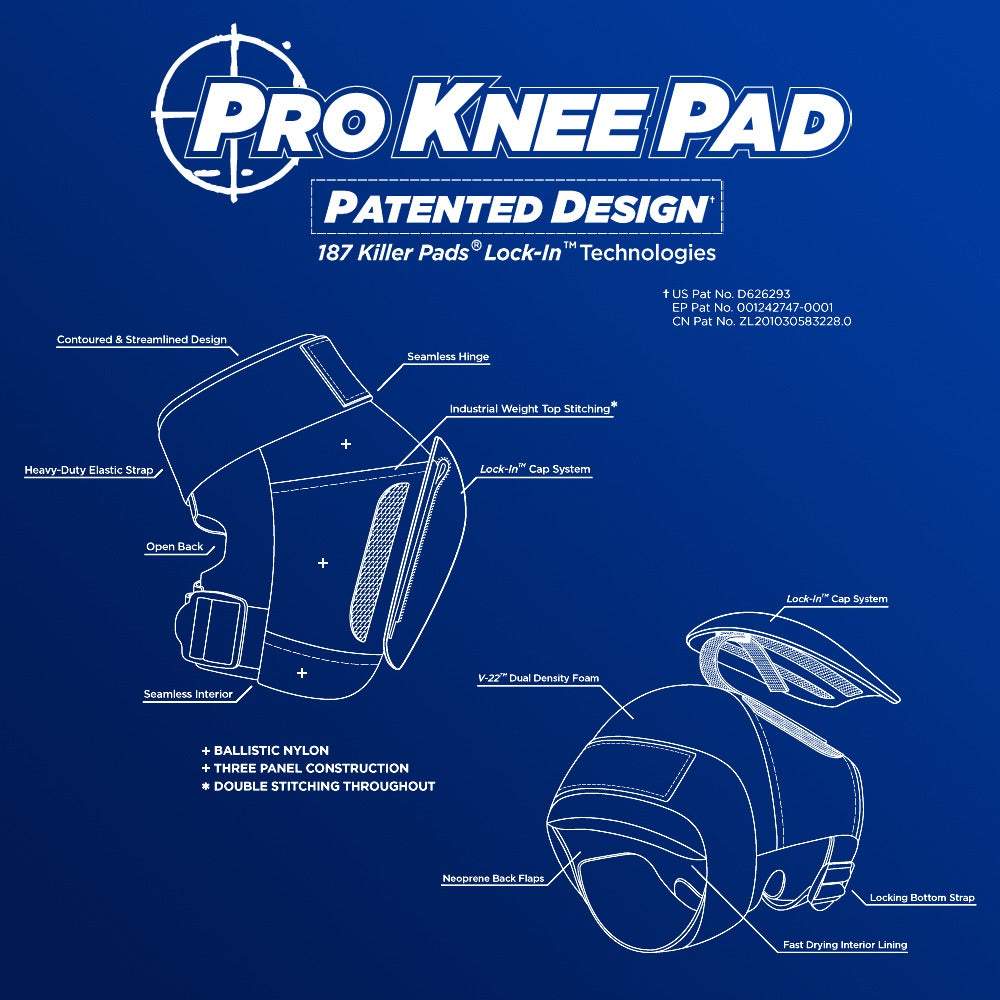 187 Killer Pads Pro Knee Pads (sold as pair) - Bow Shock Marketplace