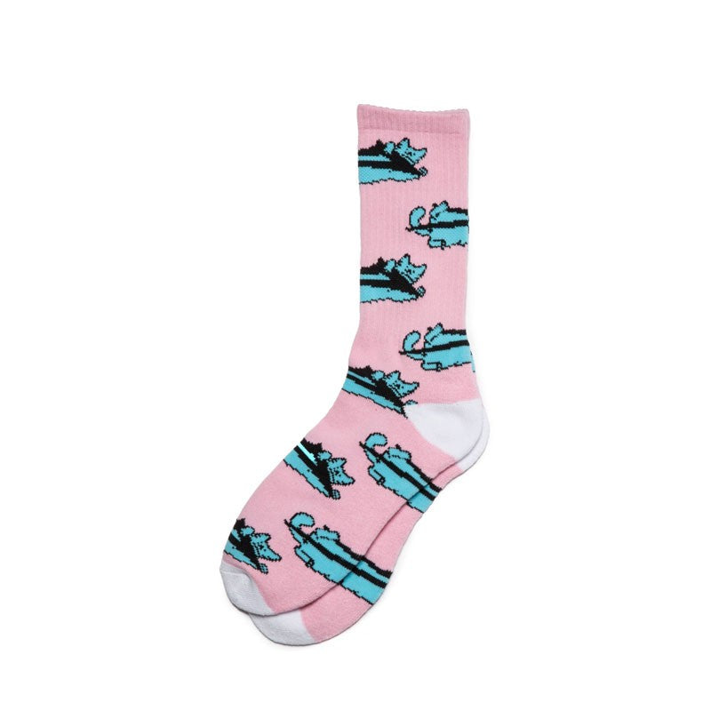 Lakai Leon Repeat Crew Sock - Pink - Bow Shock Marketplace