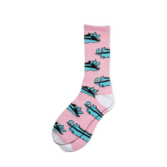 Lakai Leon Repeat Crew Sock - Pink - Bow Shock Marketplace