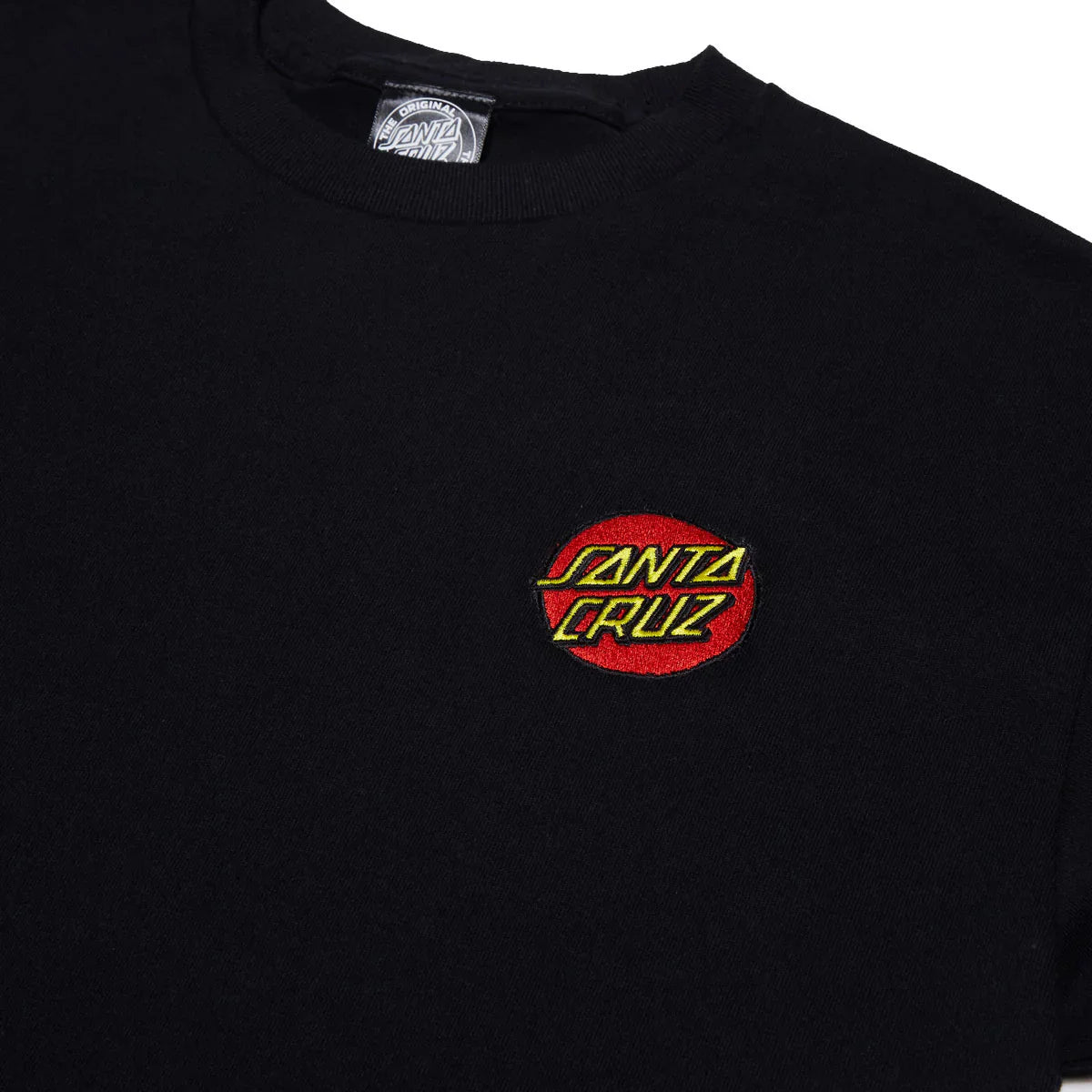 Santa Cruz Cruz Embroidered Black Heavyweight S/s Shirt