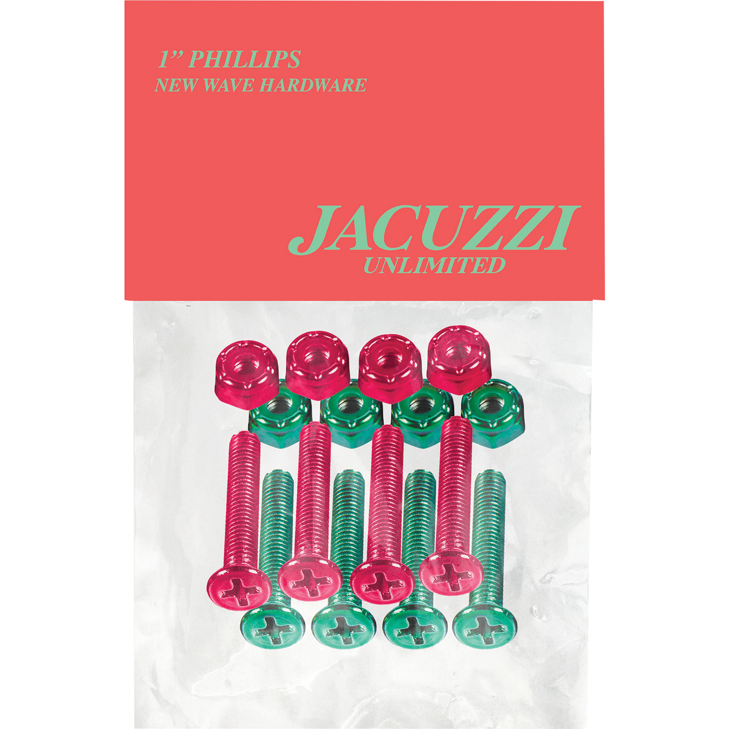 Jacuzzi New Wave Hardware Set 1" Phillips - Salmon/Mint - Bow Shock Marketplace
