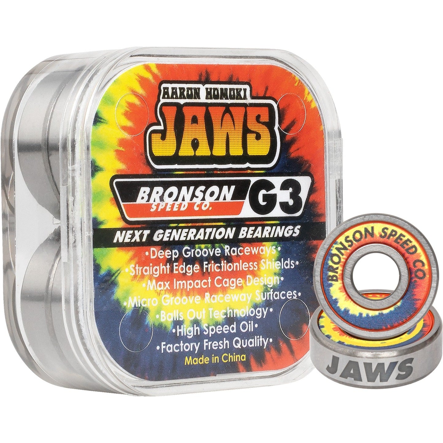 Bronson Aaron Jaws Homoki Pro G3 Skateboard Bearings (8 Pack)
