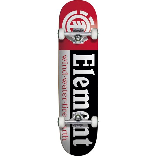 Element Section Complete Skateboard - 8.25" Black/White/Red - Bow Shock Marketplace