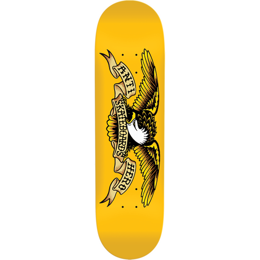 Anti Hero Eagle DBX Skateboard Deck - 8.25″ Yellow - Bow Shock Marketplace