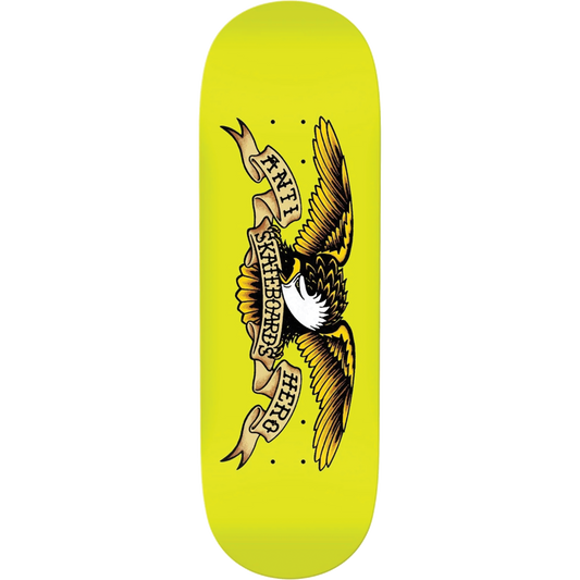 Anti Hero Shaped Eagle Deck - 10" Horse Pill Yellow