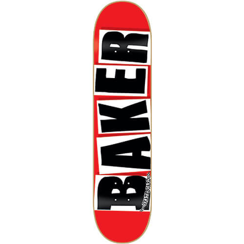 Baker Brand Logo Skateboard Deck 7.88" - Red/Black - Bow Shock Marketplace