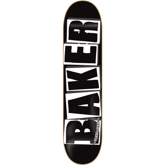 Baker Brand Logo Skateboard Deck - 8.0" Black/White - Bow Shock Marketplace