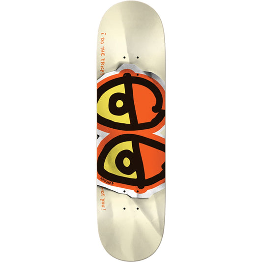 Krooked Eyes DBX Skateboard Deck - 8.5" Bright Orange - Bow Shock Marketplace