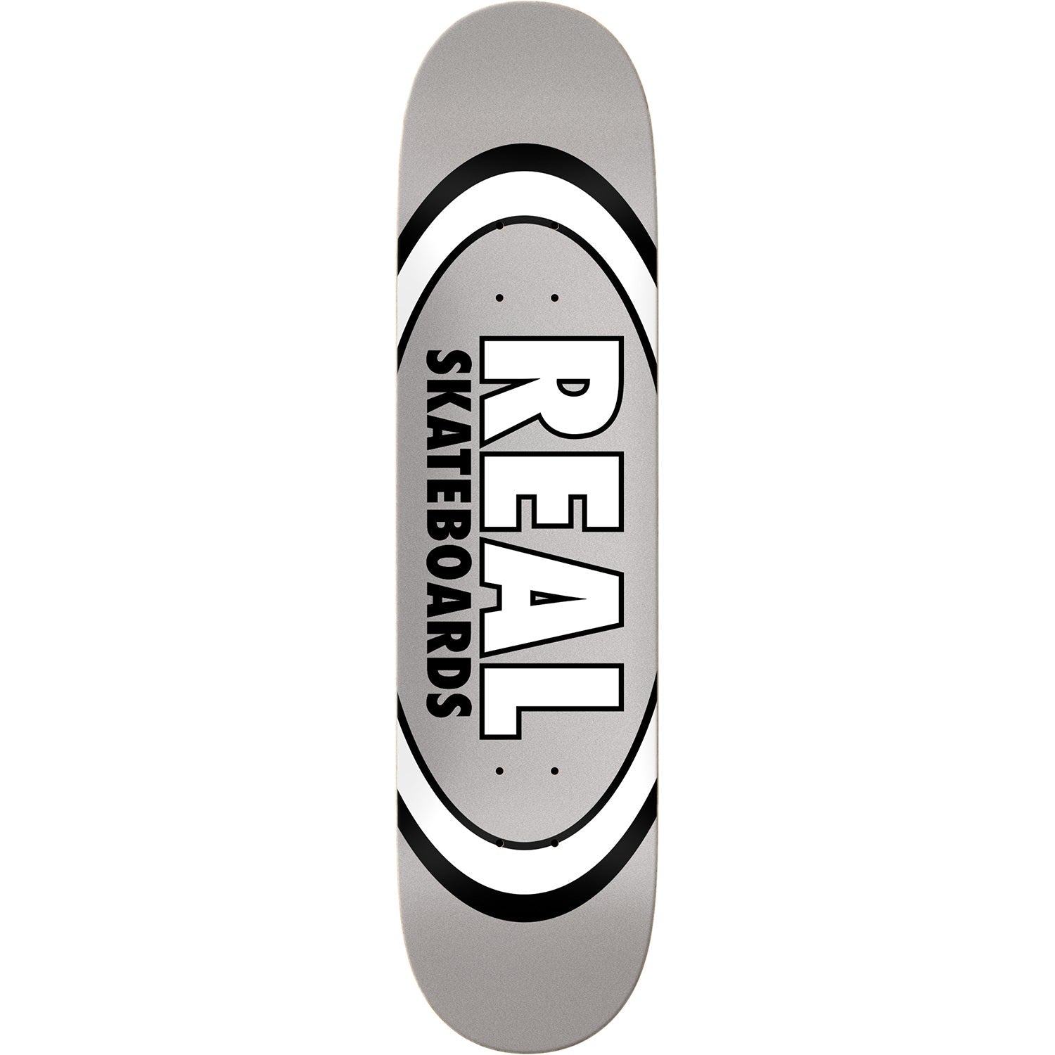 Real Classic Oval Skateboard Deck - 7.75″ Grey - Bow Shock Marketplace