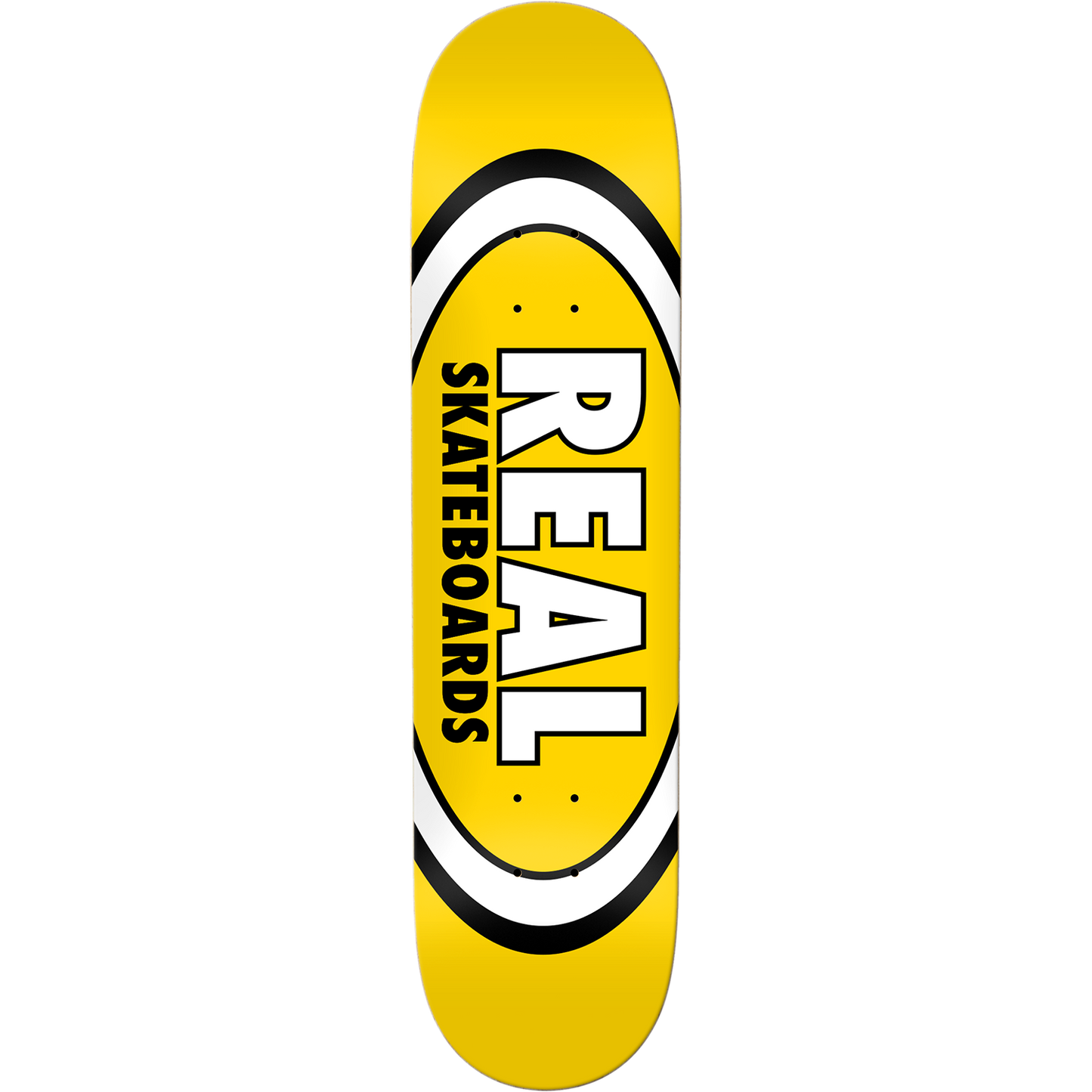 Real Classic Oval Skateboard Deck - 8.06″ Yellow - Bow Shock Marketplace