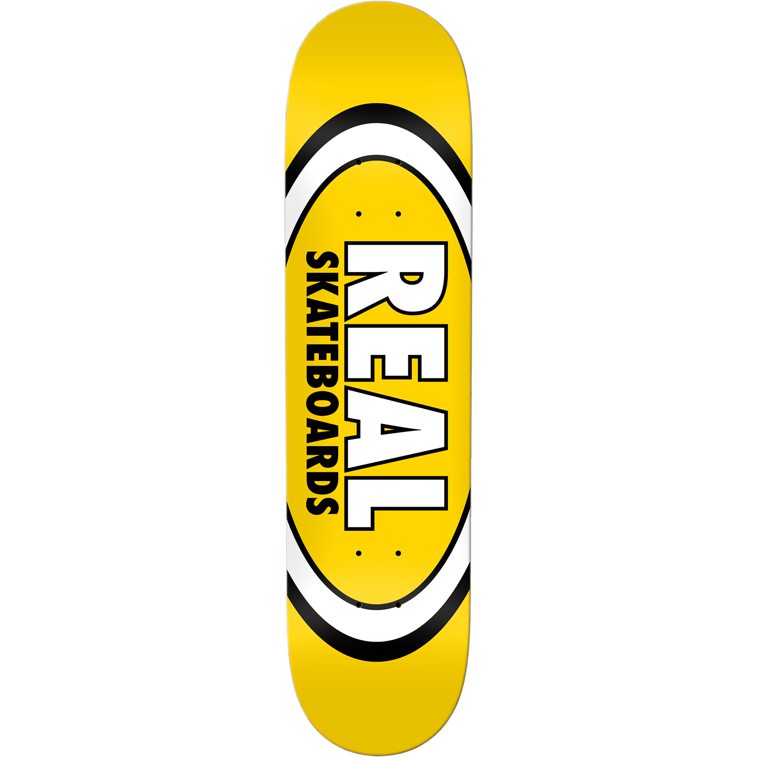 Real Classic Oval Skateboard Deck - 8.06″ Yellow - Bow Shock Marketplace