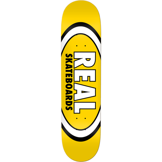Real Classic Oval Skateboard Deck - 8.06″ Yellow - Bow Shock Marketplace