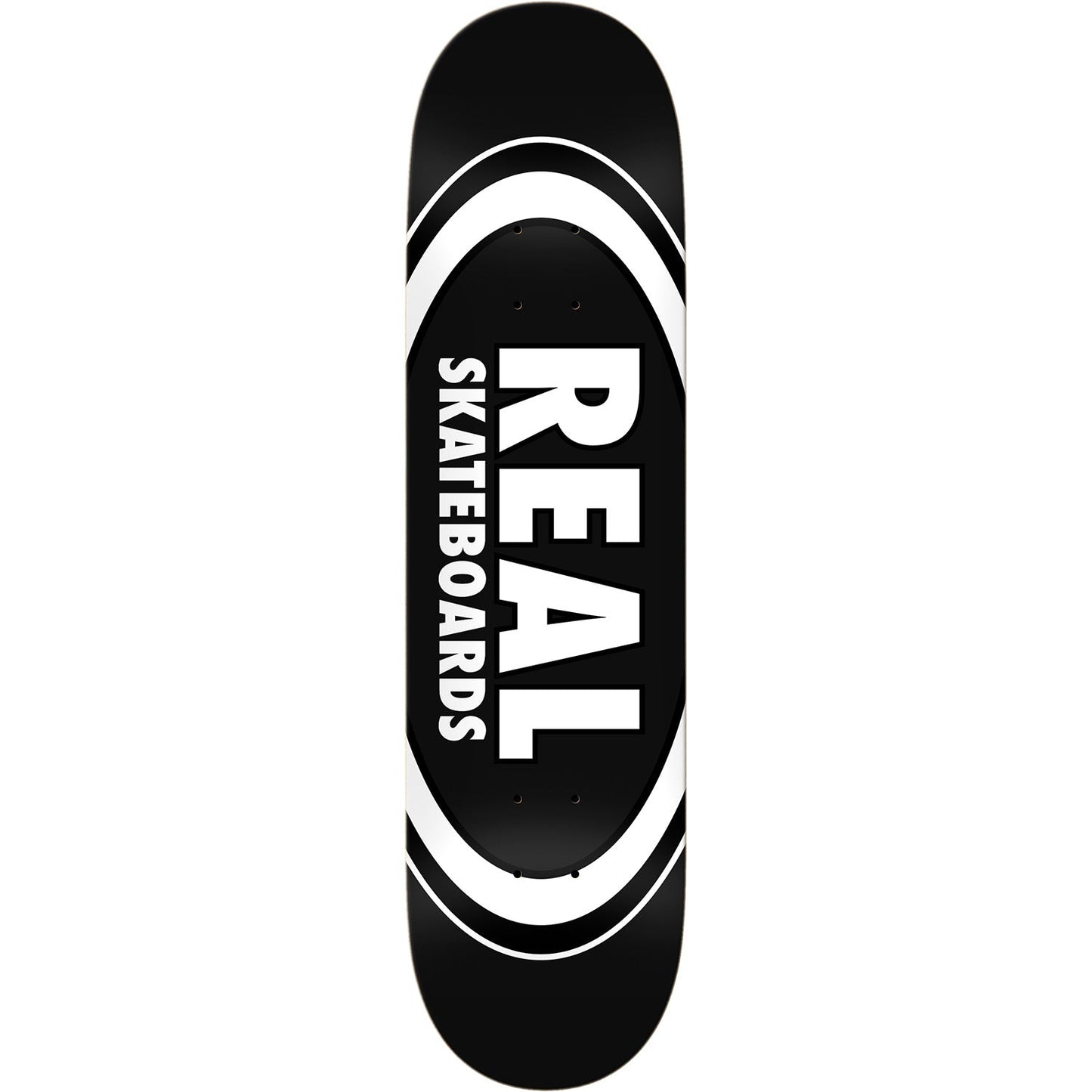 Real Classic Oval Skateboard Deck - 8.25″ Black - Bow Shock Marketplace