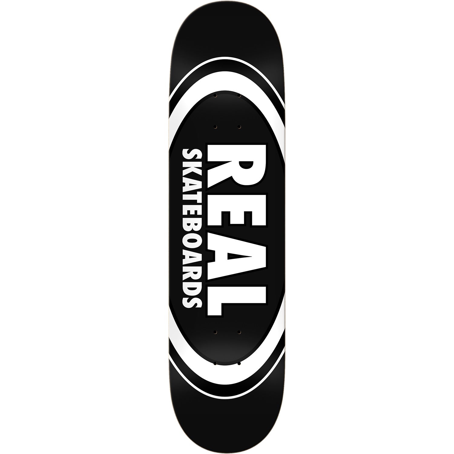 Real Classic Oval Skateboard Deck - 8.25″ Black - Bow Shock Marketplace