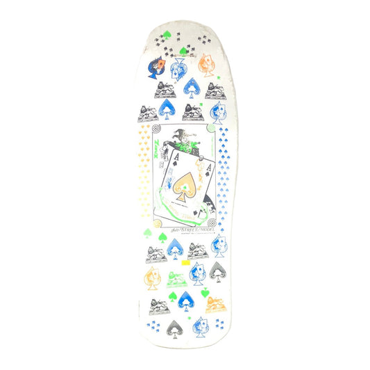 Team Steadham Corp Steve Steadham Original 1988 Full Street Model White/Multi Color Size 9.8" Vintage NOS Deck