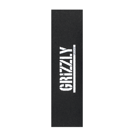Grizzly Griptape Stamp Print Single Sheet 9″x33″ - Black/White - Bow Shock Marketplace