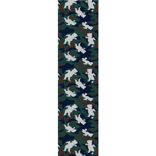 Grizzly OG Bear Warp Single Sheet Griptape - 9″x33″ Camo Green