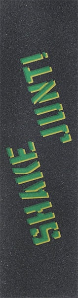 Shake Junt Sprayed Single Sheet Griptape  9"x33" - Black/Green/Yellow - Bow Shock Marketplace