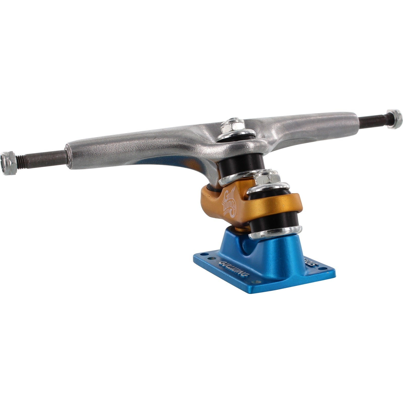 Gullwing Trucks Sidewinder II 185mm - Silver/Orange/Blue (Pair) - Bow Shock Marketplace