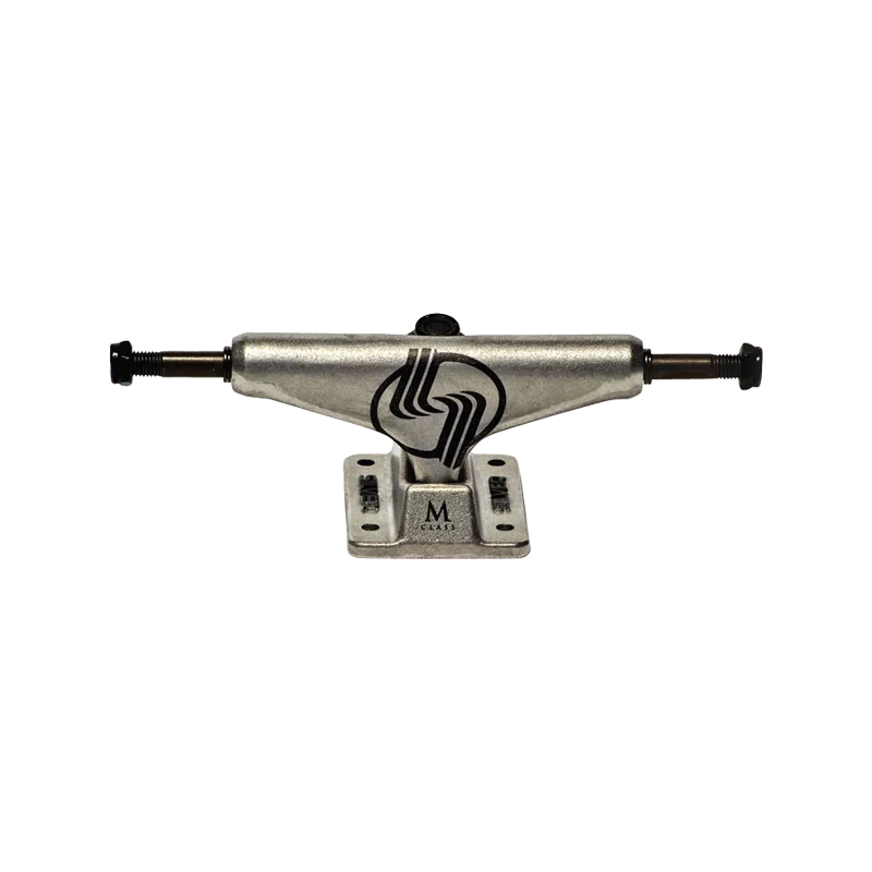 Silver M-Class Hollow Raw Silver Black Trucks (Set of 2)