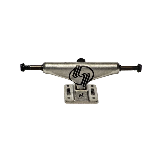 Silver M-Class Hollow Raw Silver Black Trucks (Set of 2)