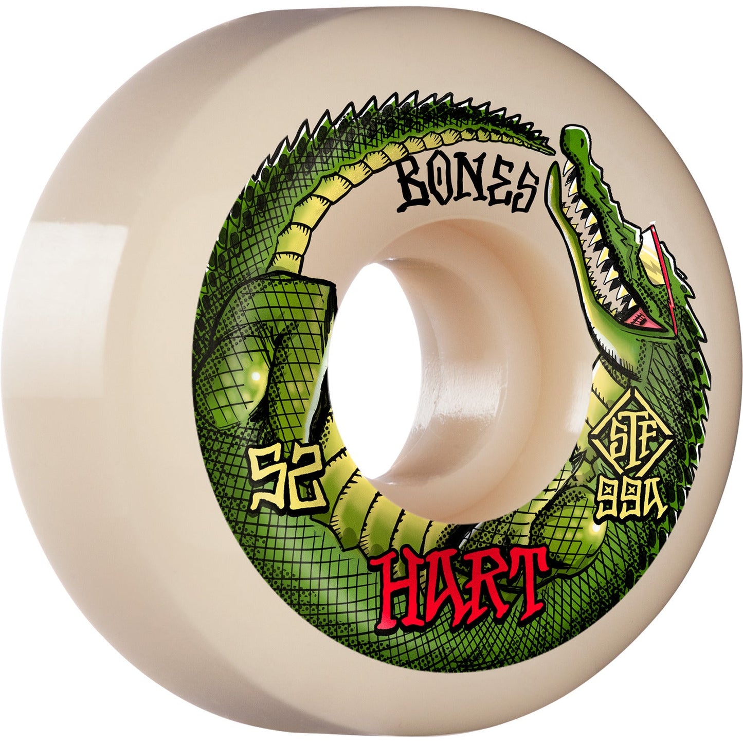 Bones STF Hart Speed Gator V5 52mm 99a Wheels - White (Set of 4) - Bow Shock Marketplace