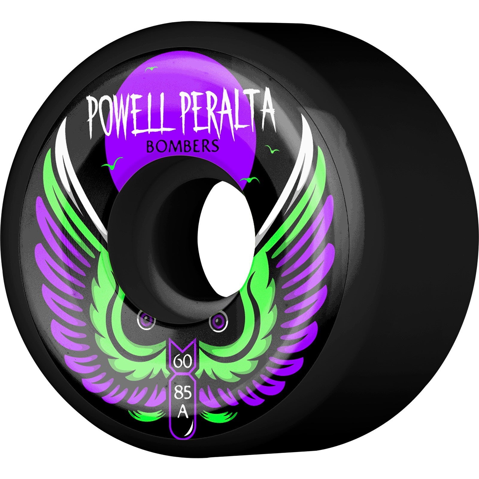 Powell Peralta Wheels Bomber III Natural 60mm 85a - Black (Set of 4) - Bow Shock Marketplace