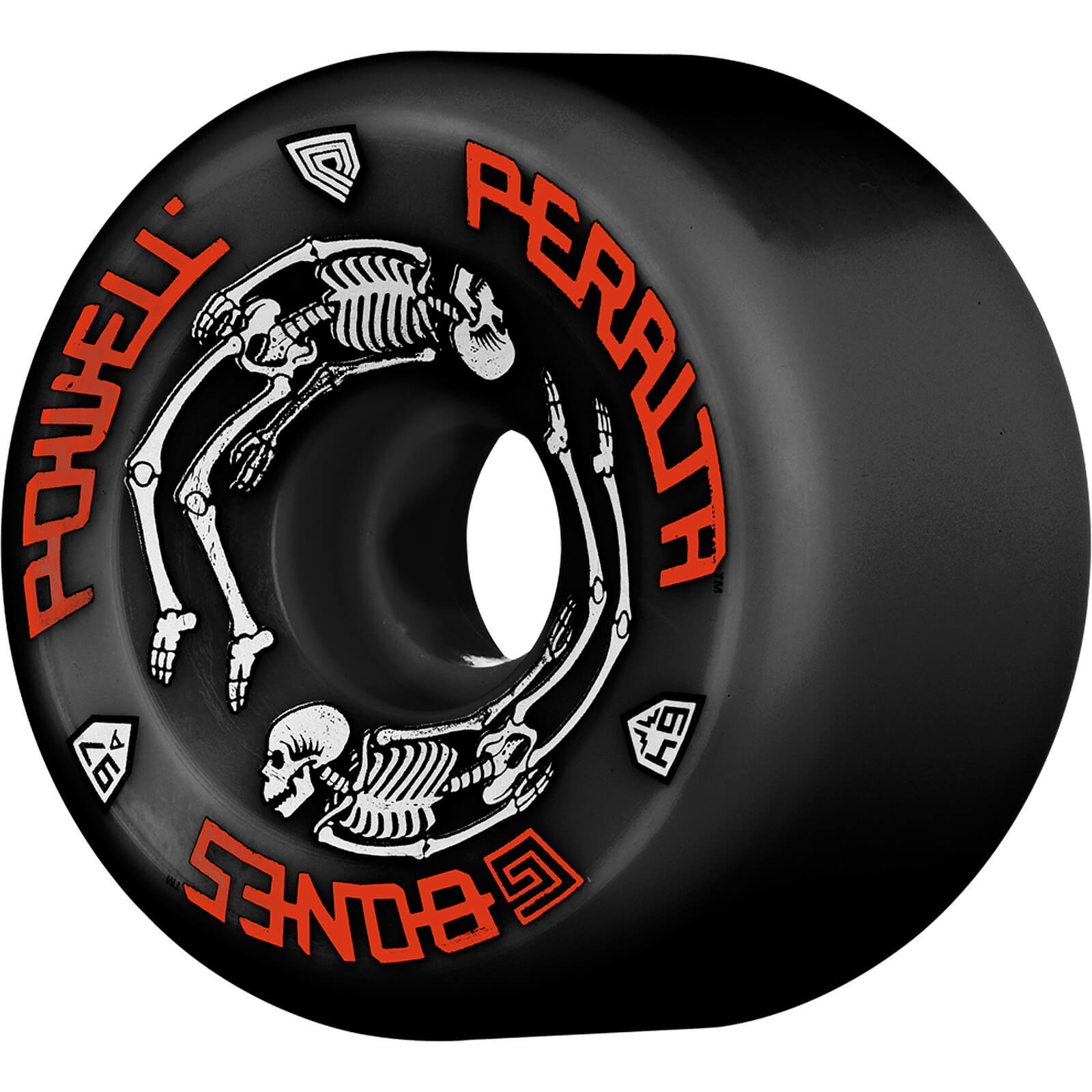 Powell Peralta Wheels G-Bones 64mm 97a - Black (Set of 4) - Bow Shock Marketplace