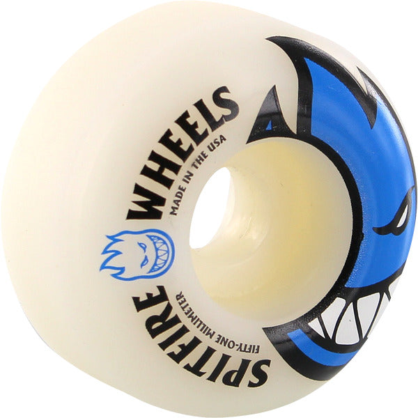Spitfire Wheels Bighead 51mm 99a - White/Blue (Set of 4) - Bow Shock Marketplace