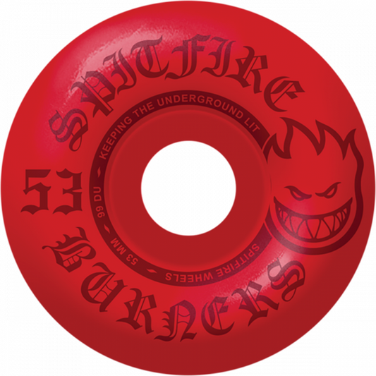 Spitfire Wheels Burners 53mm 99a - Red (Set)