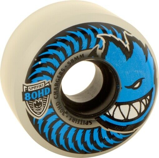Spitfire Wheels 80HD Charger Conical 58mm - Clear/Blue (Set of 4) - Bow Shock Marketplace