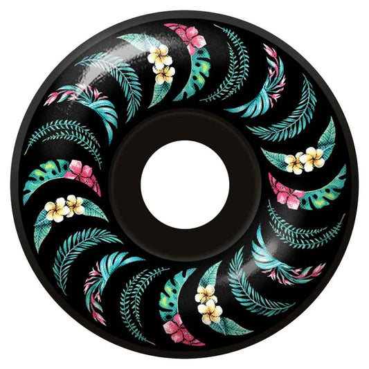 Spitfire Wheels F4 Floral Classic 55mm 99a - Black (Set of 4)