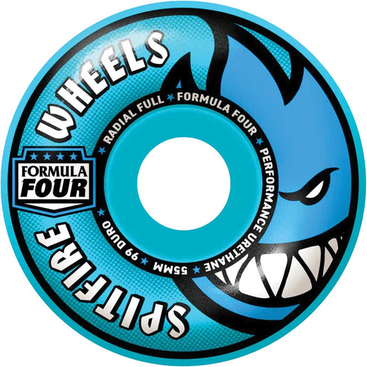 Spitfire Wheels F4 Radial Full Colors 55mm 99a - Light Blue (Set of 4)