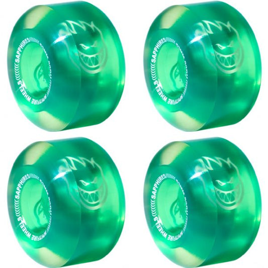 SPITFIRE SAPPHIRES CLEAR GREEN 53MM 90A SKATEBOARD WHEELS
