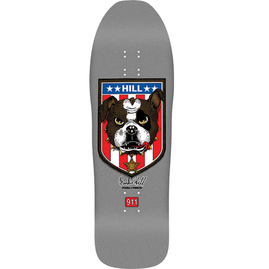 Powell Peralta Frankie Hill Bulldog Skateboard Deck - 10″ Silver - Bow Shock Marketplace