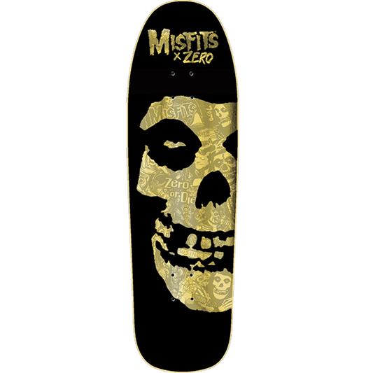Zero Misfits Collage Shaped Skateboard Deck - 9.25″ Gold Foil - Bow Shock Marketplace