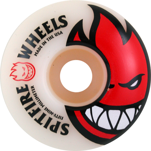 Spitfire Wheels Bighead 52mm 99a - White/Red (Set) - Bow Shock Marketplace