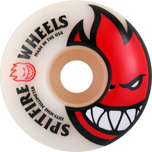 Spitfire Wheels Bighead 52mm 99a - White/Red (Set) - Bow Shock Marketplace