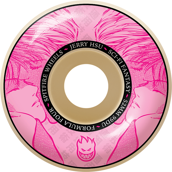 Spitfire Wheels HSU Sci-Fi F4 52mm 99a - Natural/Pink (Set of 4) - Bow Shock Marketplace