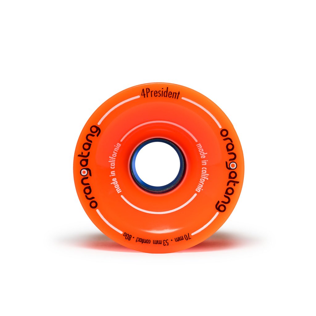 Orangatang 4President 70mm 80a Longboard Wheels - Orange (Set of 4) - Bow Shock Marketplace