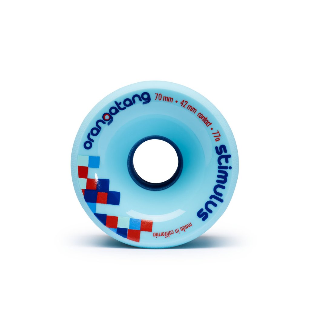 Orangatang Stimulus Longboard Wheels 70mm 77a - Blue (Set of 4) - Bow Shock Marketplace