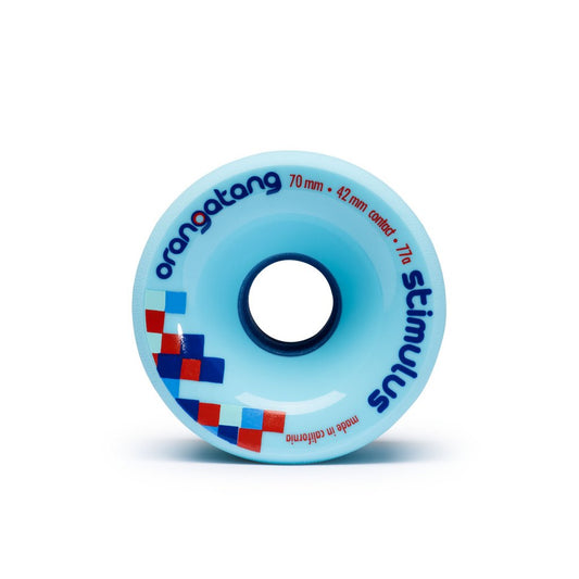 Orangatang Stimulus Longboard Wheels 70mm 77a - Blue (Set of 4) - Bow Shock Marketplace