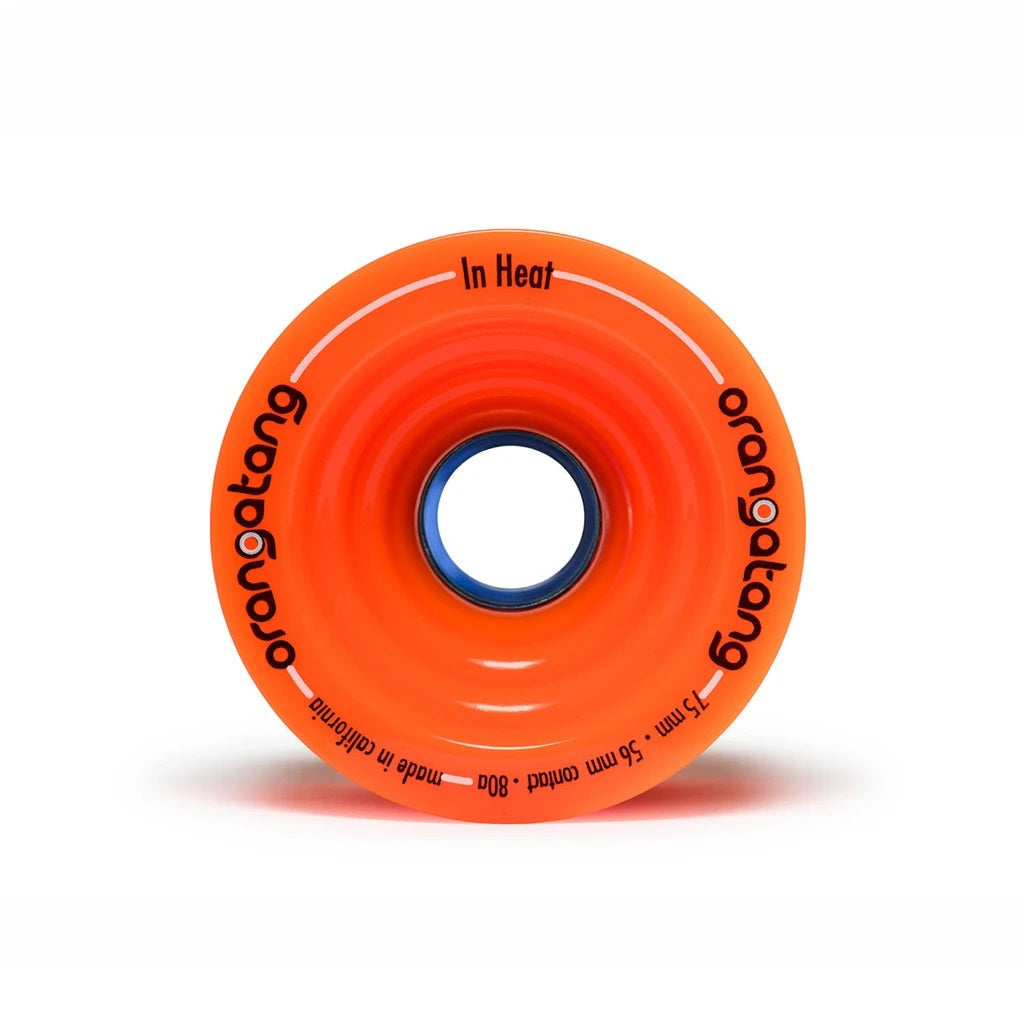 Orangatang In Heat 75mm 80a Orange Longboard Wheels (Set of 4) - Bow Shock Marketplace