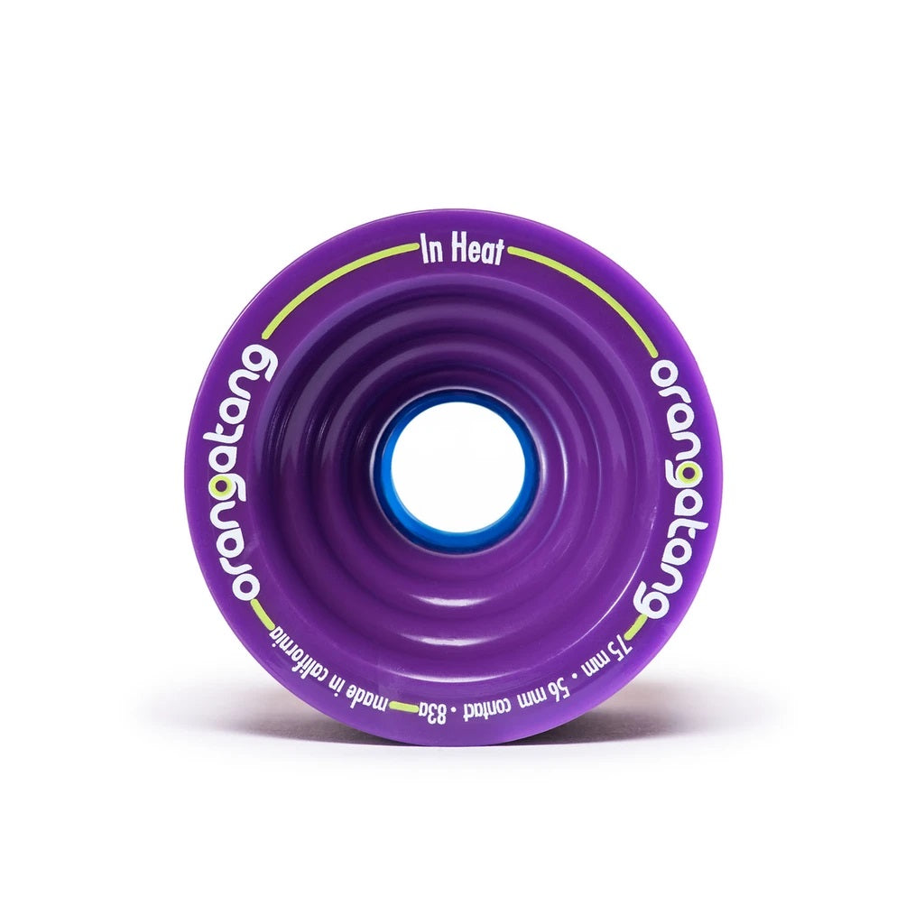 Orangatang In Heat 75mm 83a Purple Longboard Wheels (Set of 4) - Bow Shock Marketplace