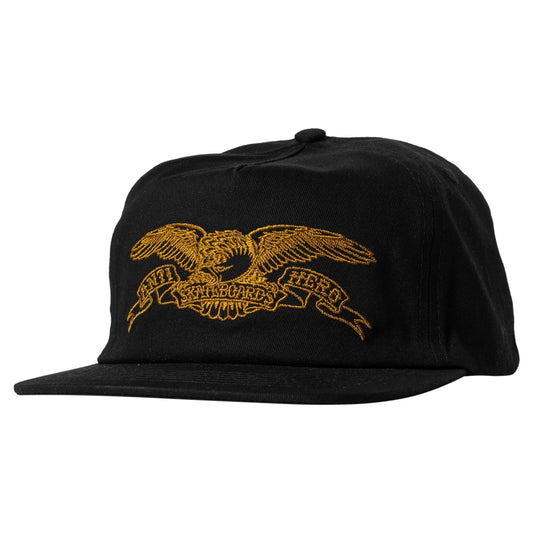 Antihero Basic Eagle Black / Gold Snapback Hat