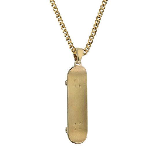 Skateboard Pendant (Gold)